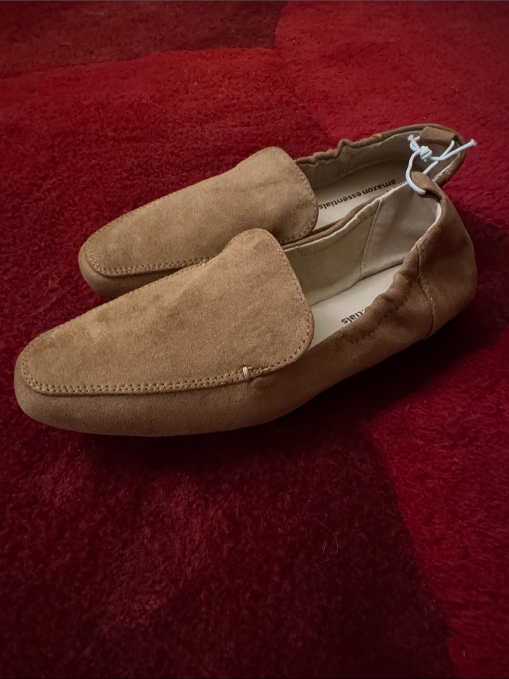 Women's Tan Suede Slip-On Loafers